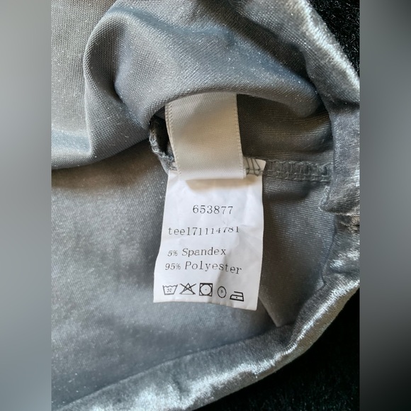 Vintage Unbranded Women’s Blouse Soft Faux Velvet M 95%Poly 5%Spanx PreOwned - Picture 11 of 13